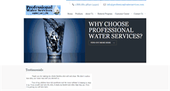 Desktop Screenshot of professionalwaterservices.com