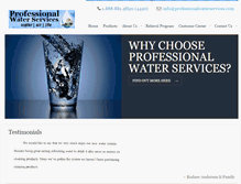 Tablet Screenshot of professionalwaterservices.com